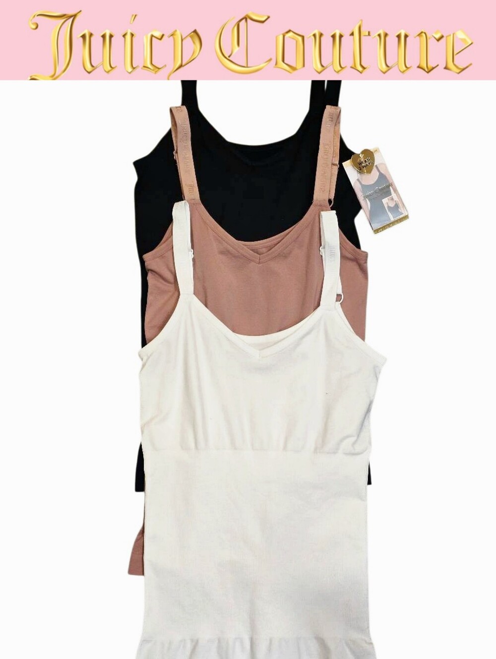 Juicy Couture 3-PK Shaping Reversible Camis